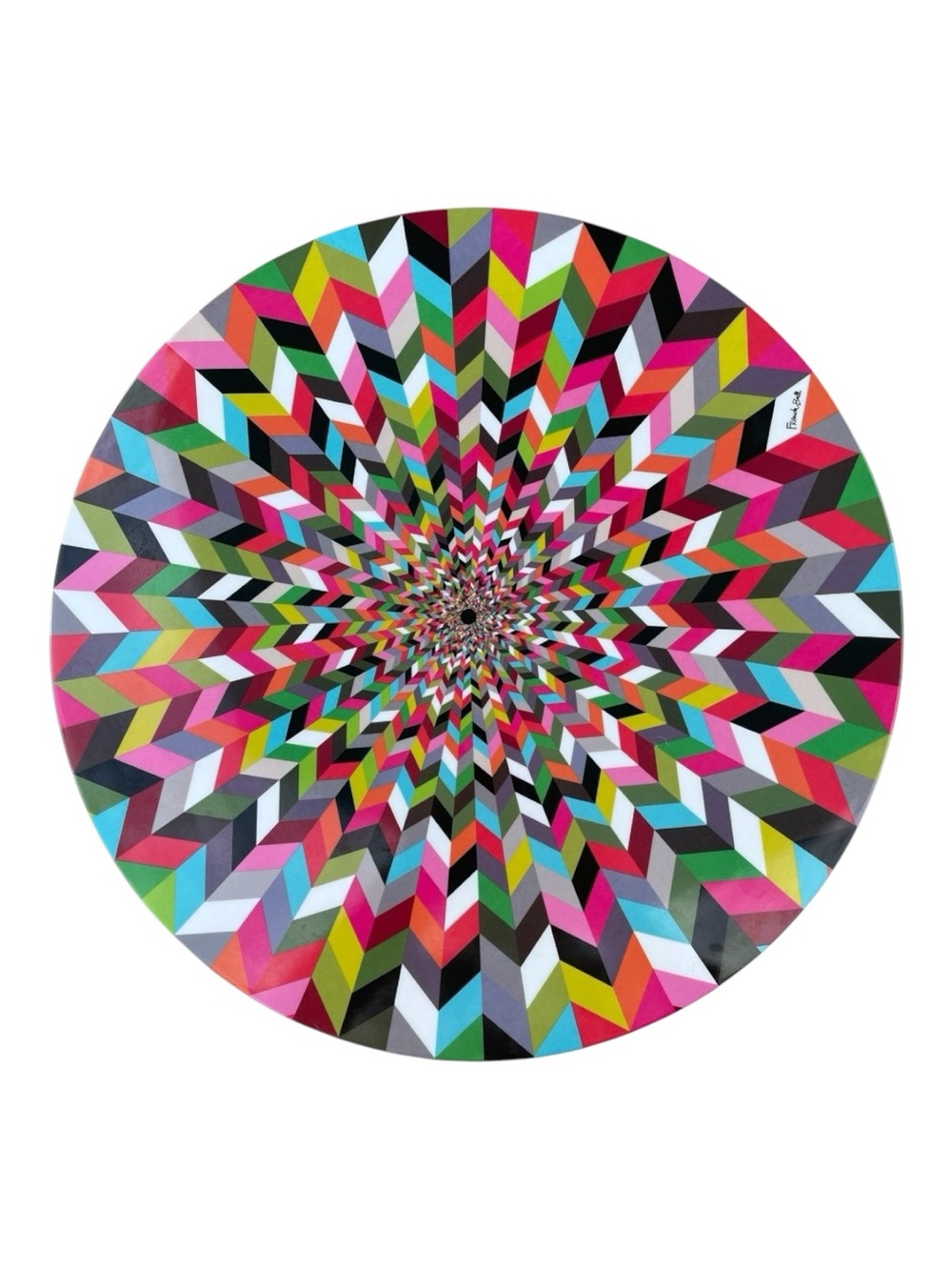 French Bull Ziggy Lazy Susan – 15.75” Vibrant Rotating Melamine Platter